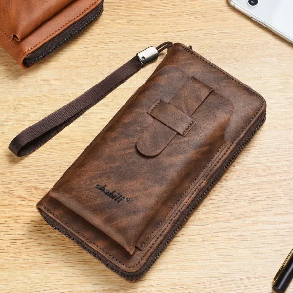 Men's Soft Zipper Multi-Card Wallet