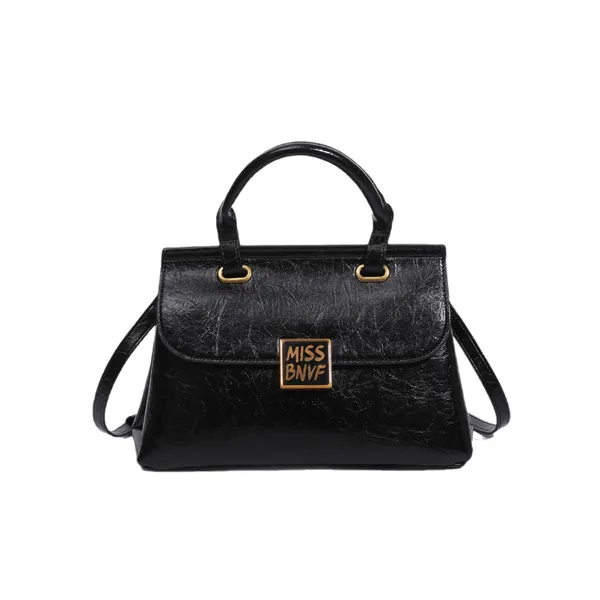 HIGH-QUALITY TEXTURED WAXED LEATHER WOMEN'S BAG 