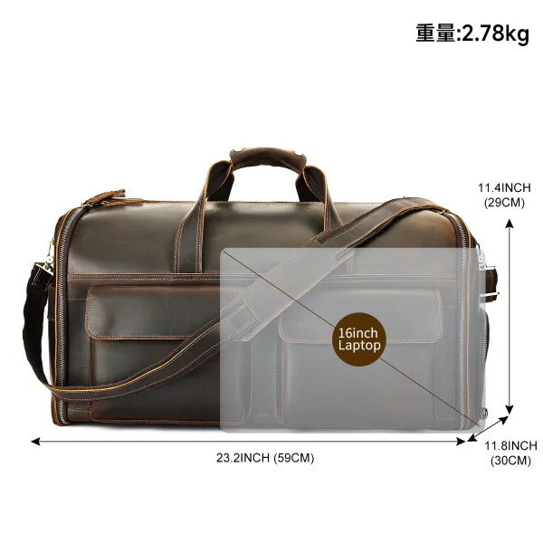 European Leather Travel Bag