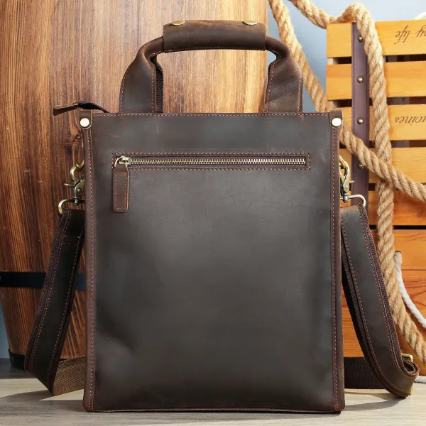 Horse Leather Vintage Top Layer Cowhide Leather Crossbody Bag