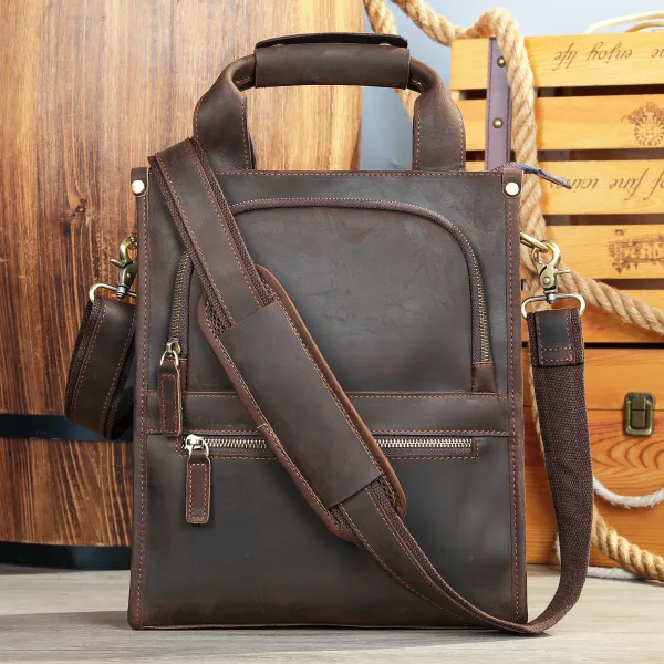Horse Leather Vintage Top Layer Cowhide Leather Crossbody Bag