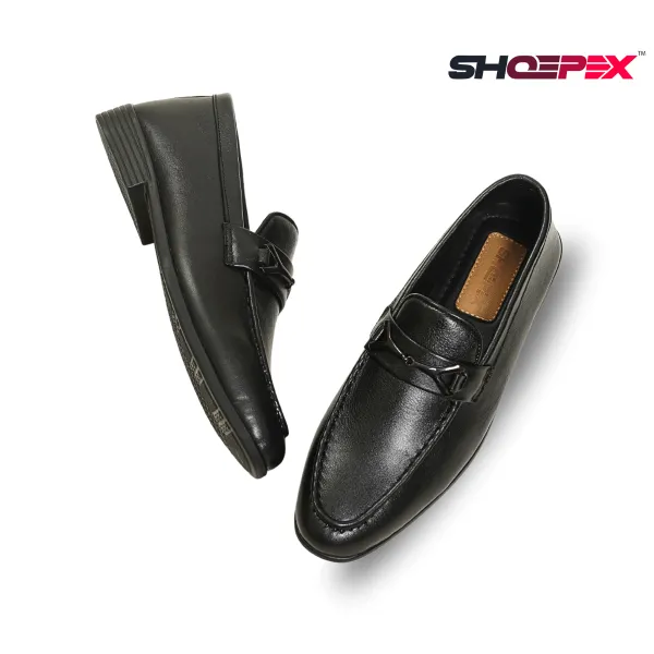 Men’s Penny Loafer Leather Shoe S-PL-002- Black | Shoepex | Premium Comfort & Style