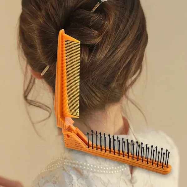 Foldable Hair Brush Double Head Comb Styling Tool (1 pc)