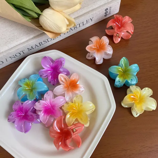 Lovely Hawaii Flower Small Hair Clips (2 pc)