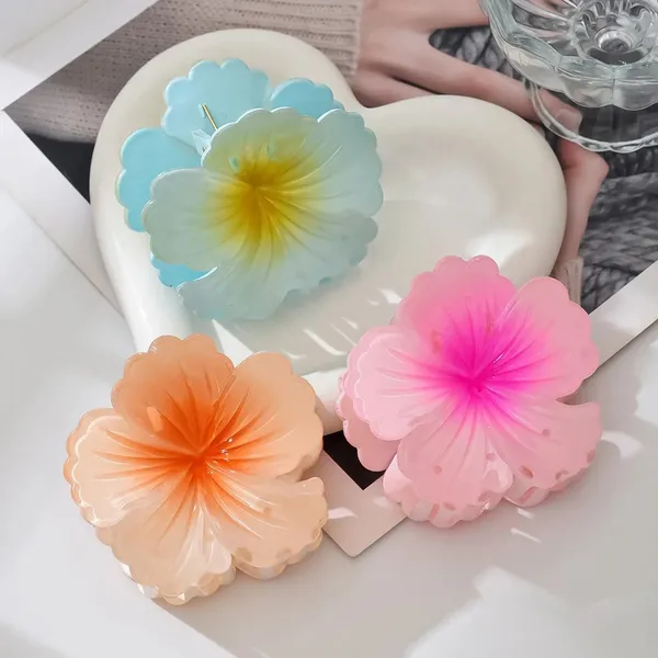 Gradient Flower Design Hair Clips (1 pc)
