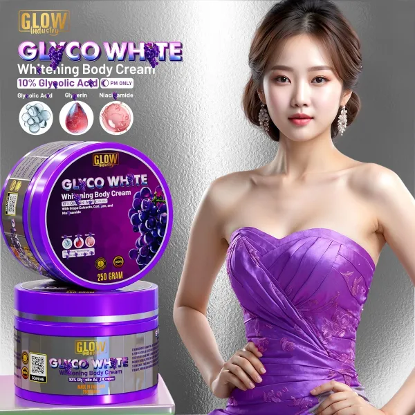 Glow industry glyco whitening body cream 250g	