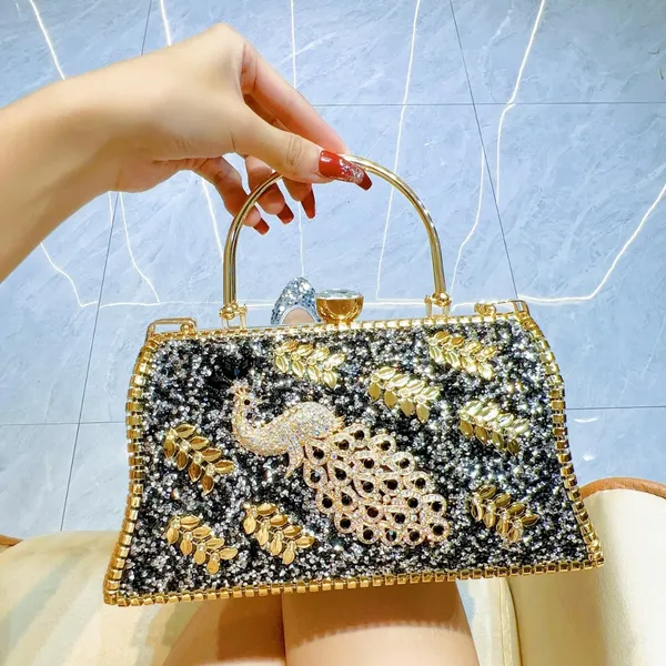 Luxury full diamond hand-held crossbody bag