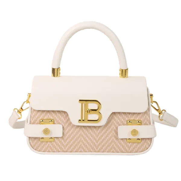 Multi-Color Contrast Patchwork Handbag