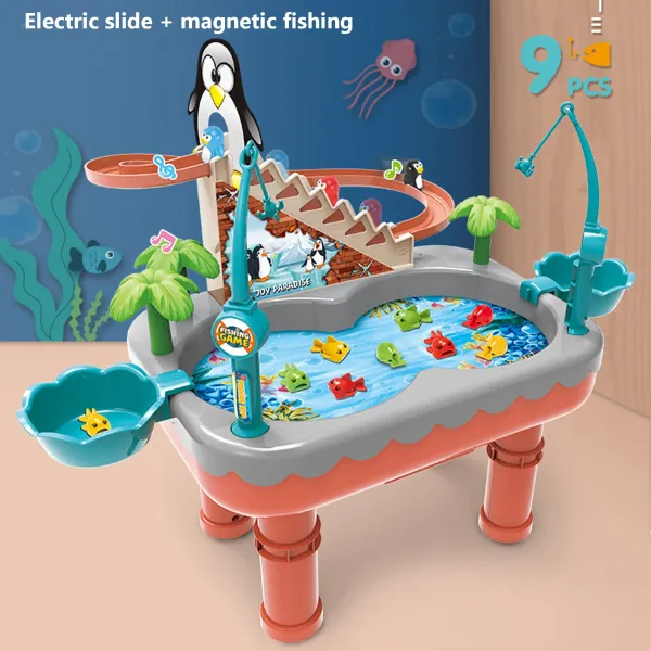 Children’s Electric Penguin Slide Pool Set