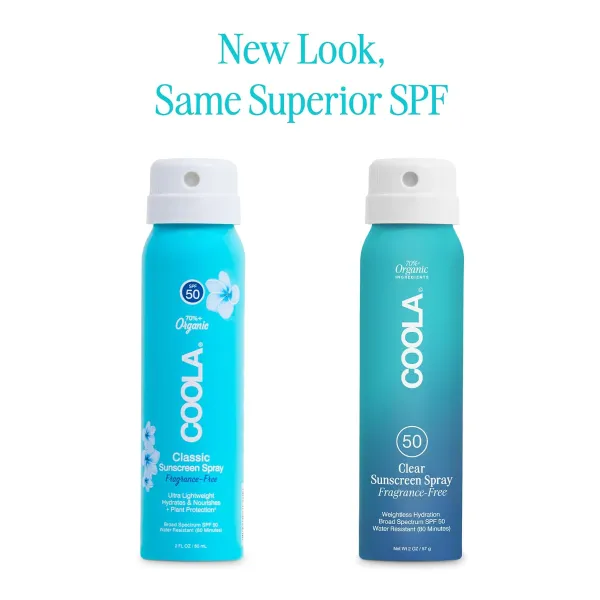 Coola Classic Body Organic Sunscreen Spray SPF 50 Fragrance Free (60ml)