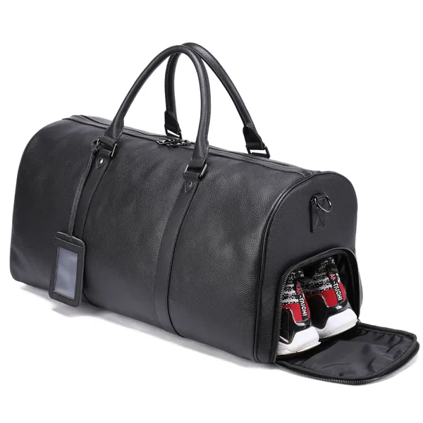 Elegant Leather Travel Duffel 