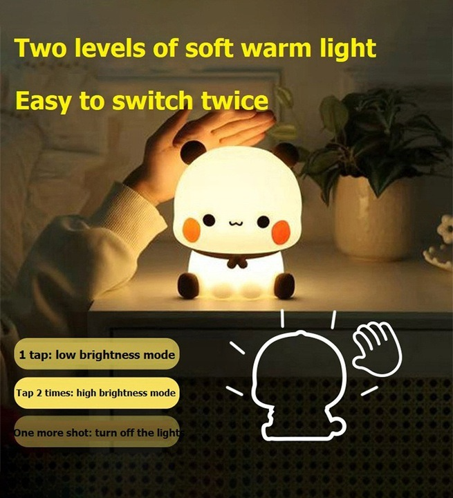 Silicone Panda Touch Led Night Lamp - Only 99 Shop BD