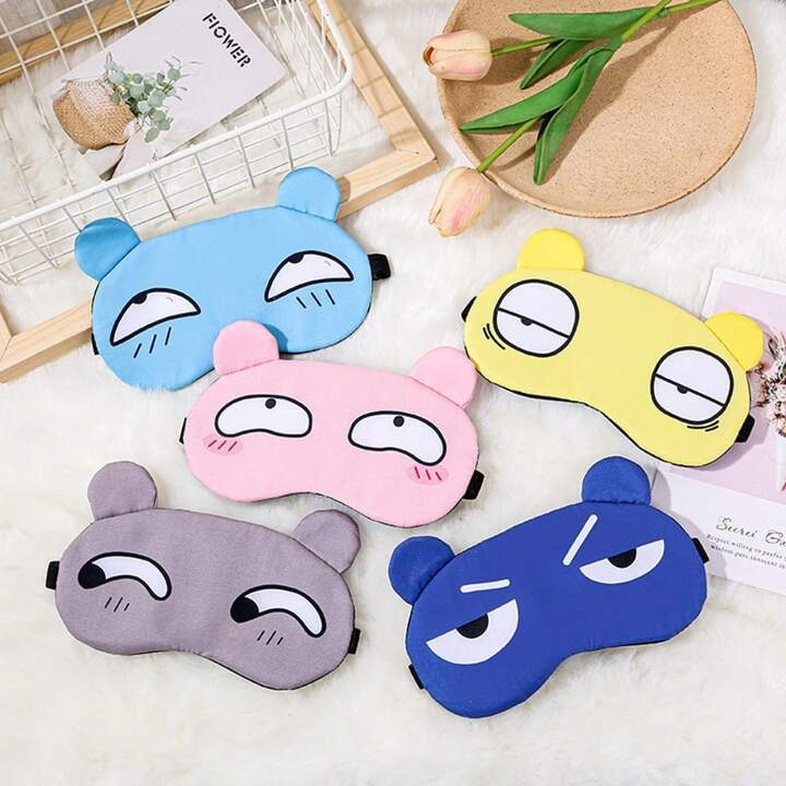 1 pc Cartoon Face Sleeping Eye Mask. - Shopnest BD