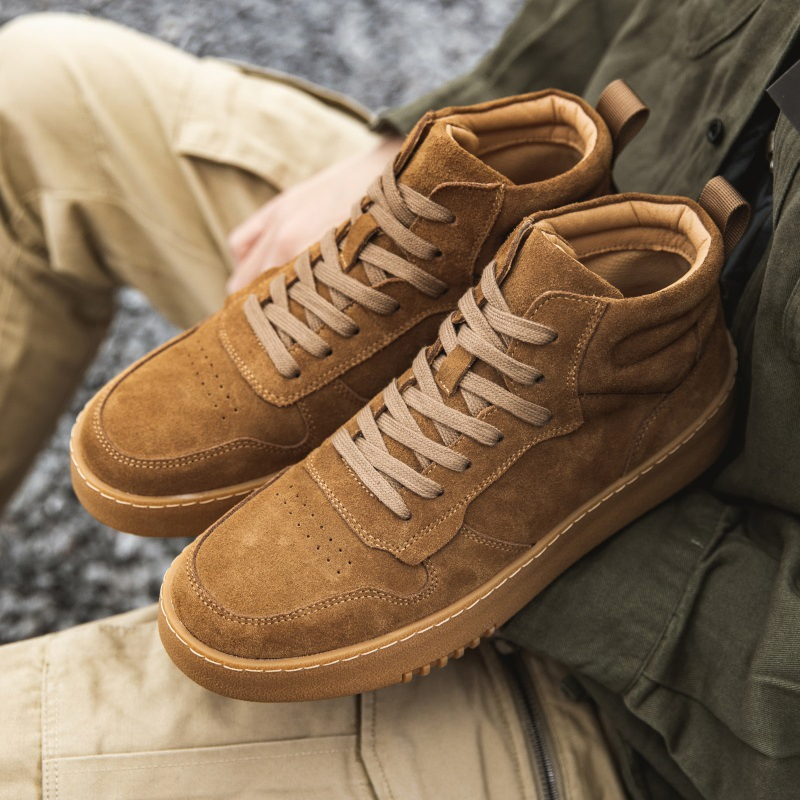 Suede Brogues Casual SKU: 7058 Chocolate Brown Casual Suede Shoes