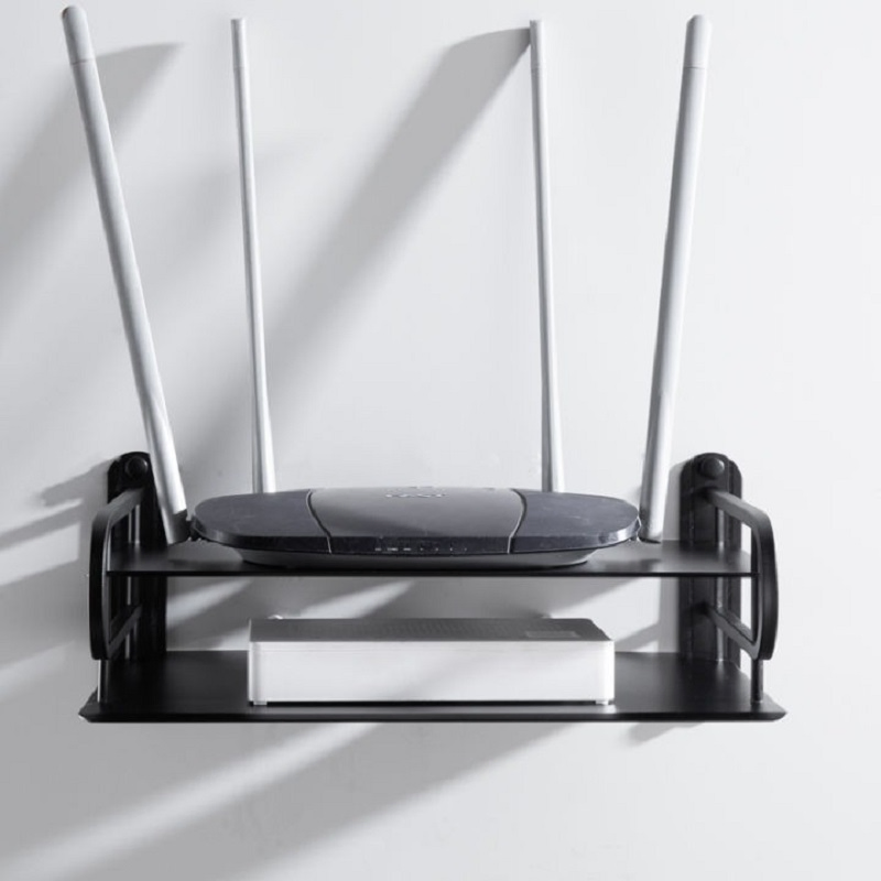 New Double Layer Metal Wall Mounted Wifi Router Stand - Shopnest BD