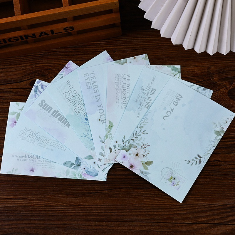 8 pcs Vintage Flower Romantic Paper Envelope Set - Only 99 Shop BD