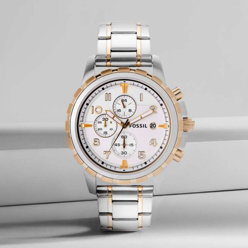 Fossil Dean Chronograph Two-Tone Stainless Steel Men's Watch - My Watch