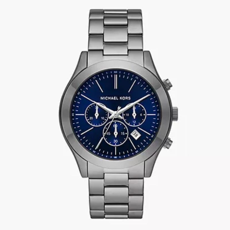 Michael Kors Slim Runway Chronograph Gunmetal Stainless Steel Watch ...