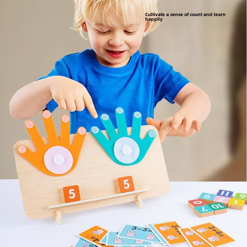 Kids Maths Instruments Finger Arithmetic Operation Wooden Math Kit - Smart Kid